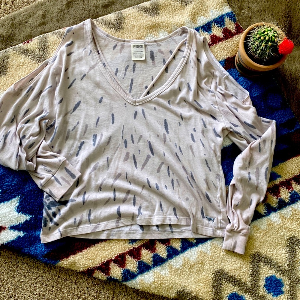 PINK crop top long sleeve